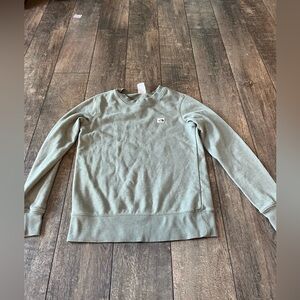 The north face crew neck, size extra small, light green